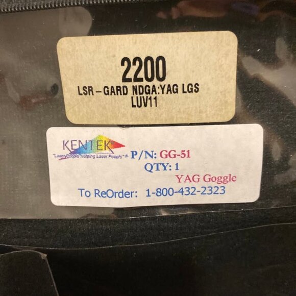 Glendale Optical Co. Laser Safety Goggles - Picture 3 of 3